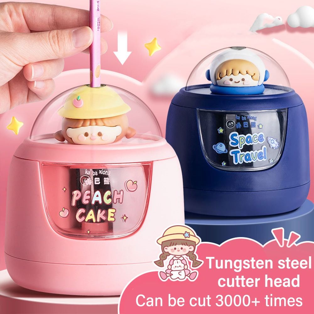 Electric Pencil Sharpener Usb - Cute Cartoon Battery Charging Electric Pencil