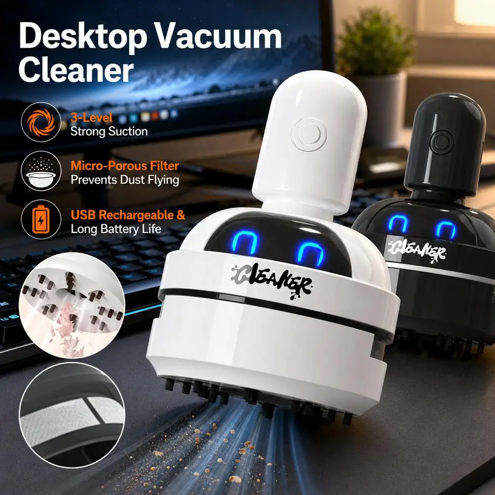Desktop Mini Rechargeable Vacu - Mini Desktop Vacuum Cleaner For Eraser Dust 评论和价格