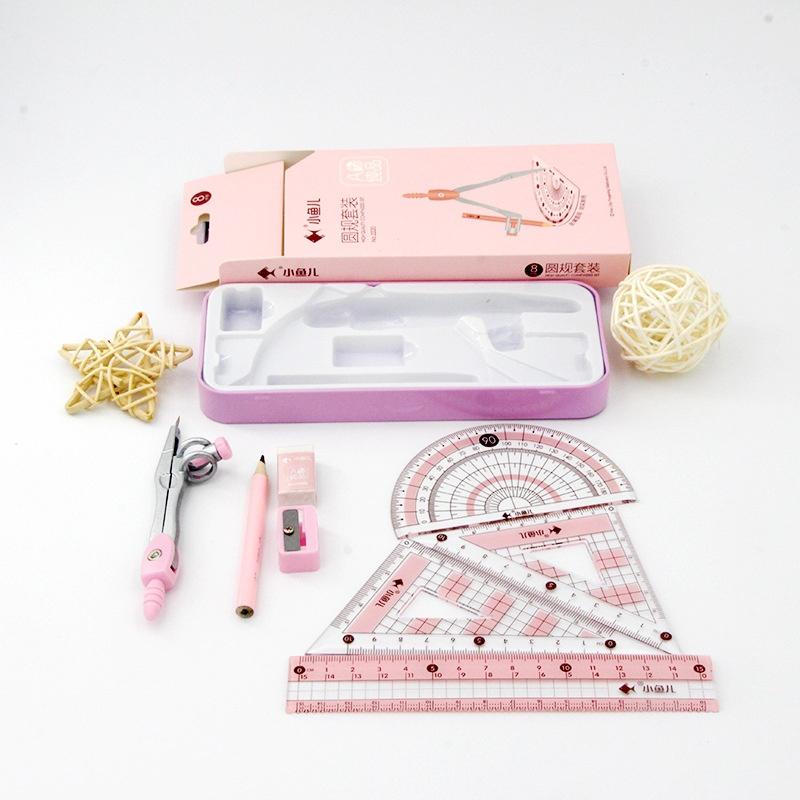 8Pcs/Set Geometry Math Drawing - Math Geometry Set With Compass 评论和价格